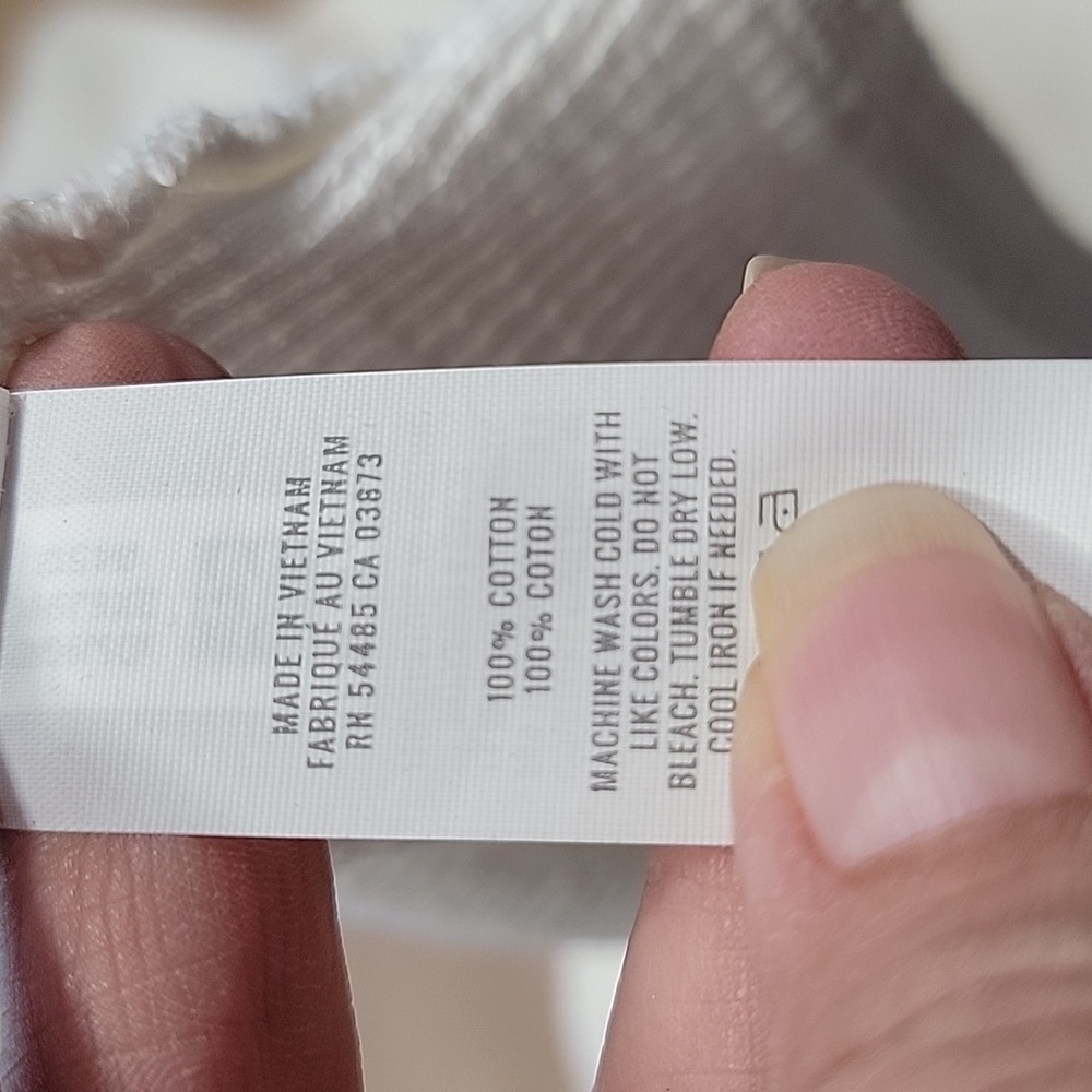 Aerie Sunspun Size S Off-White Cropped Waffle Knit Sleeveless Henley Style Top - Picture 11 of 11